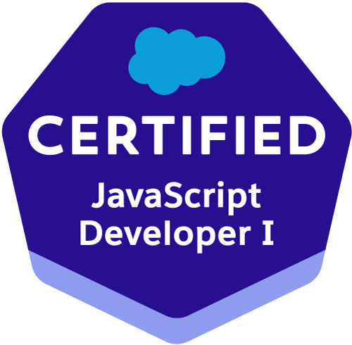 Salesforce JavaScript Developer I certification badge